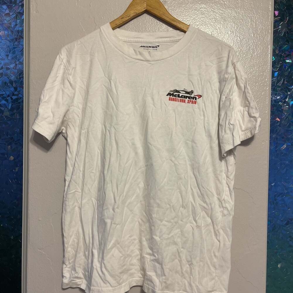 McLaren Formula 1 Team Barcelona Spain Graphic T-Shirt White Tee